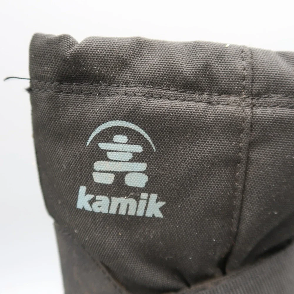 Kamik Insulated Waterproof Winter Snow Boots Black Boys Size 6